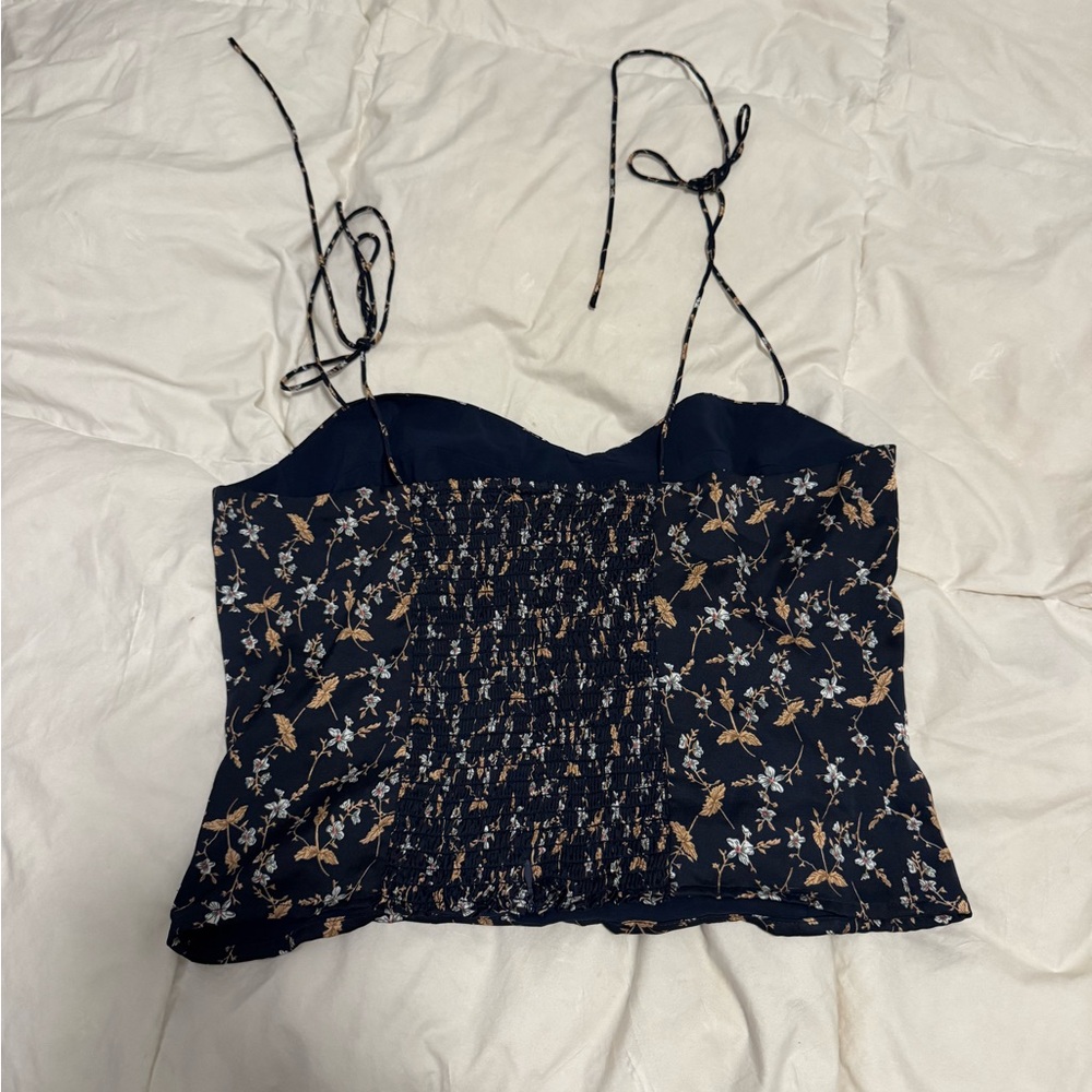 Floral Black Camisole Top - Picture 2 of 3
